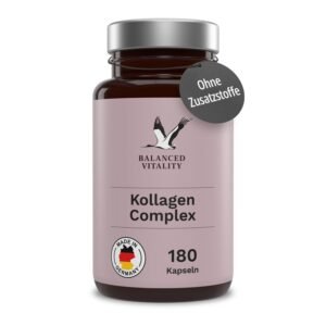 Collagen Complex - 180 capsules for 3 months - with hyaluronic acid pomegranate extract magnesium & vitamin C - without additives - Made in Germany - 🇩🇪 Balanced Vitality