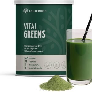 Vital Greens pluhur 400g | mbështetje ditore me lëndë ushqyese | me 40 bimë, 11 vitamina, 3 minerale, 5 elementë gjurmë dhe fibra